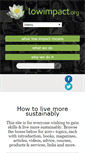 Mobile Screenshot of lowimpact.org